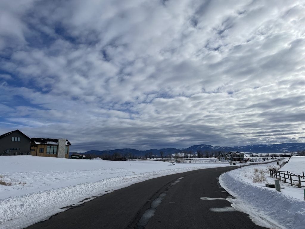 a residential street within the subdivision