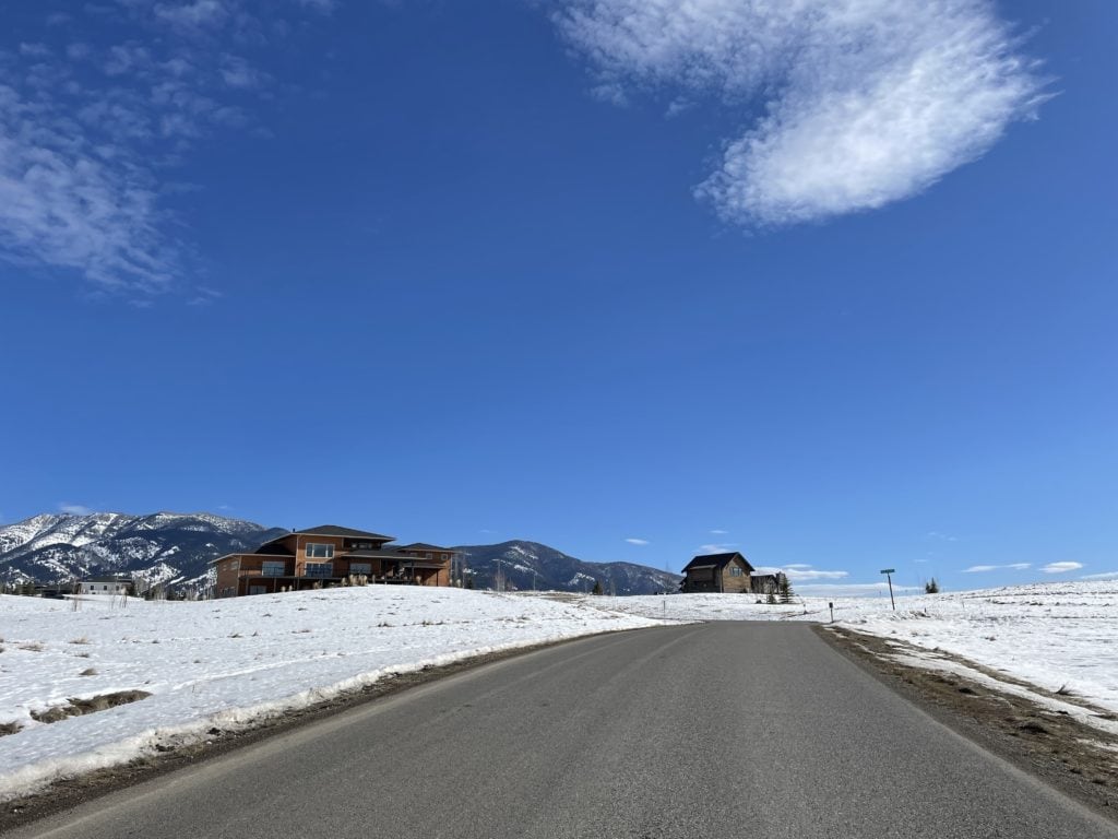 a residential street within the subdivision