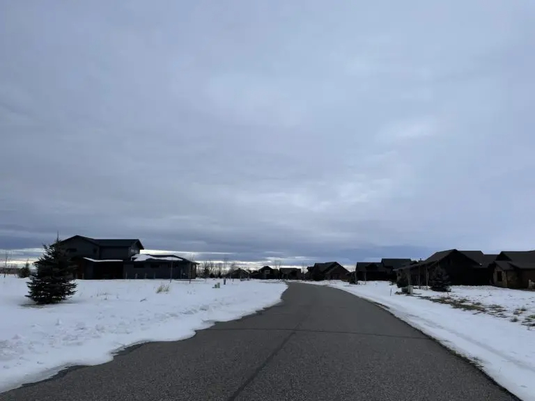 a residential street within the subdivision