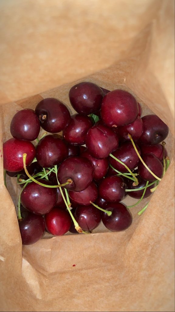 cherries from the manhattan farmers market