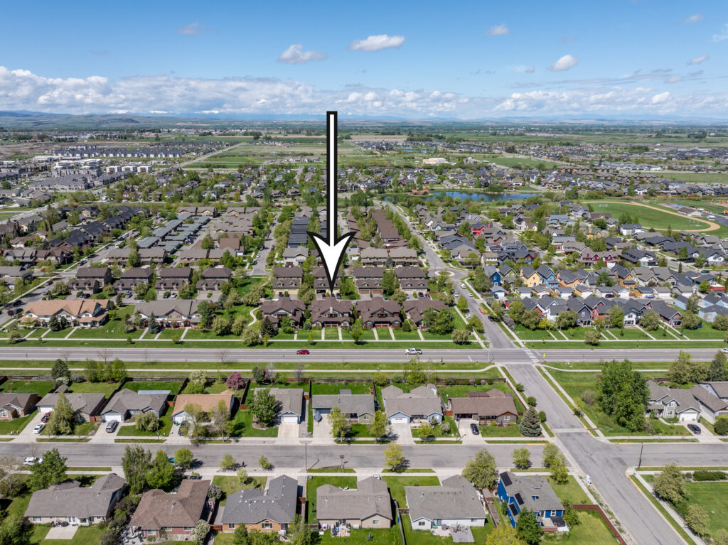 243 Ferguson, Unit 1, aerial with arrow