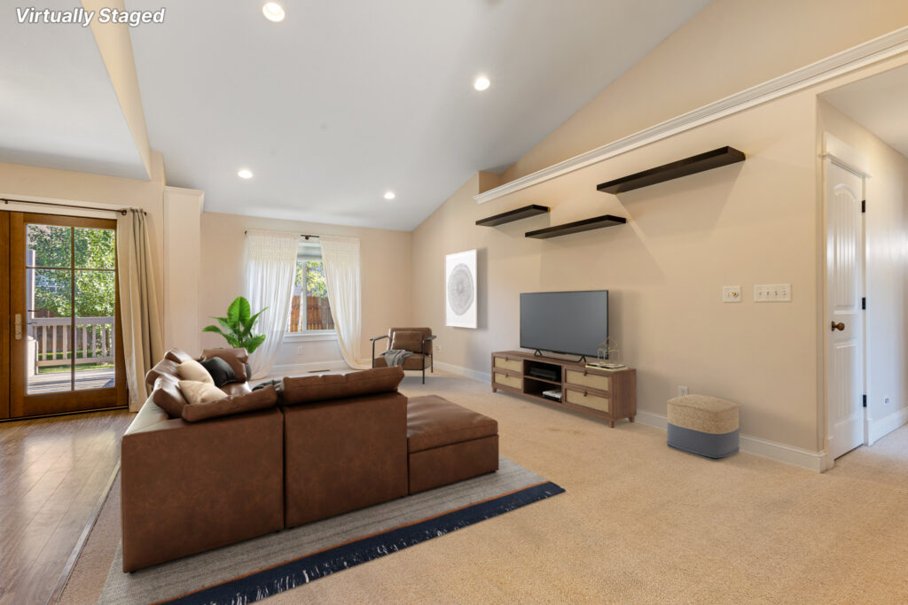 42 Indian Grove, staged living room