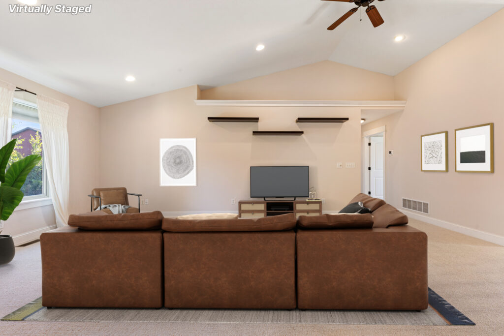 42 Indian Grove, staged living room