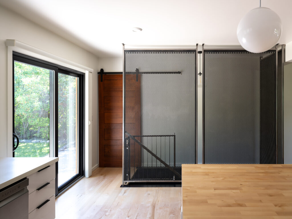1206 N Cedarview, downstairs metal screen