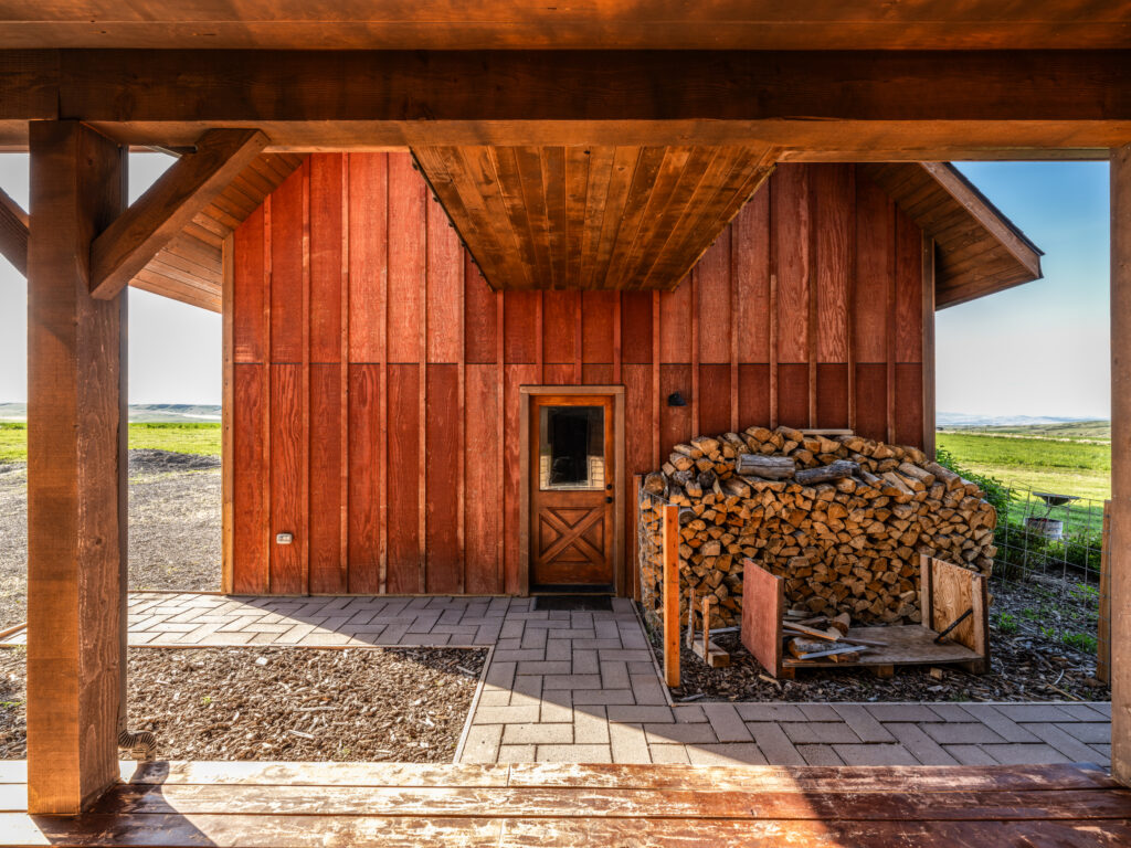 935 Bates Rd, garage and wood storage