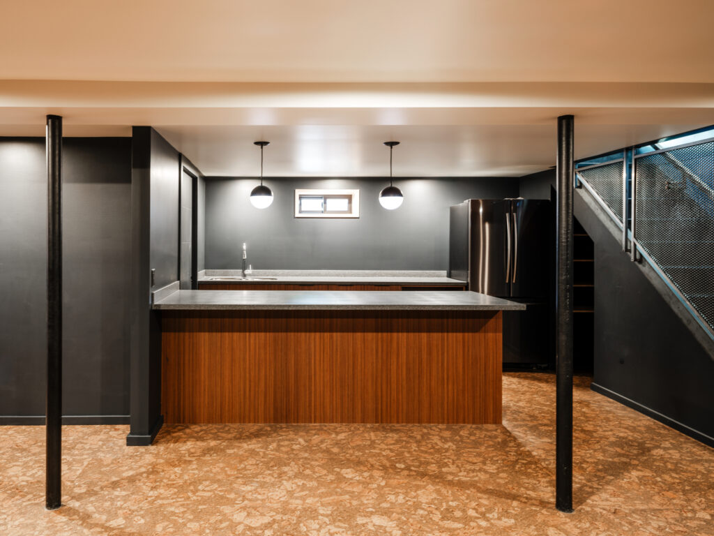 1206 N Cedarview, basement rec room kitchen