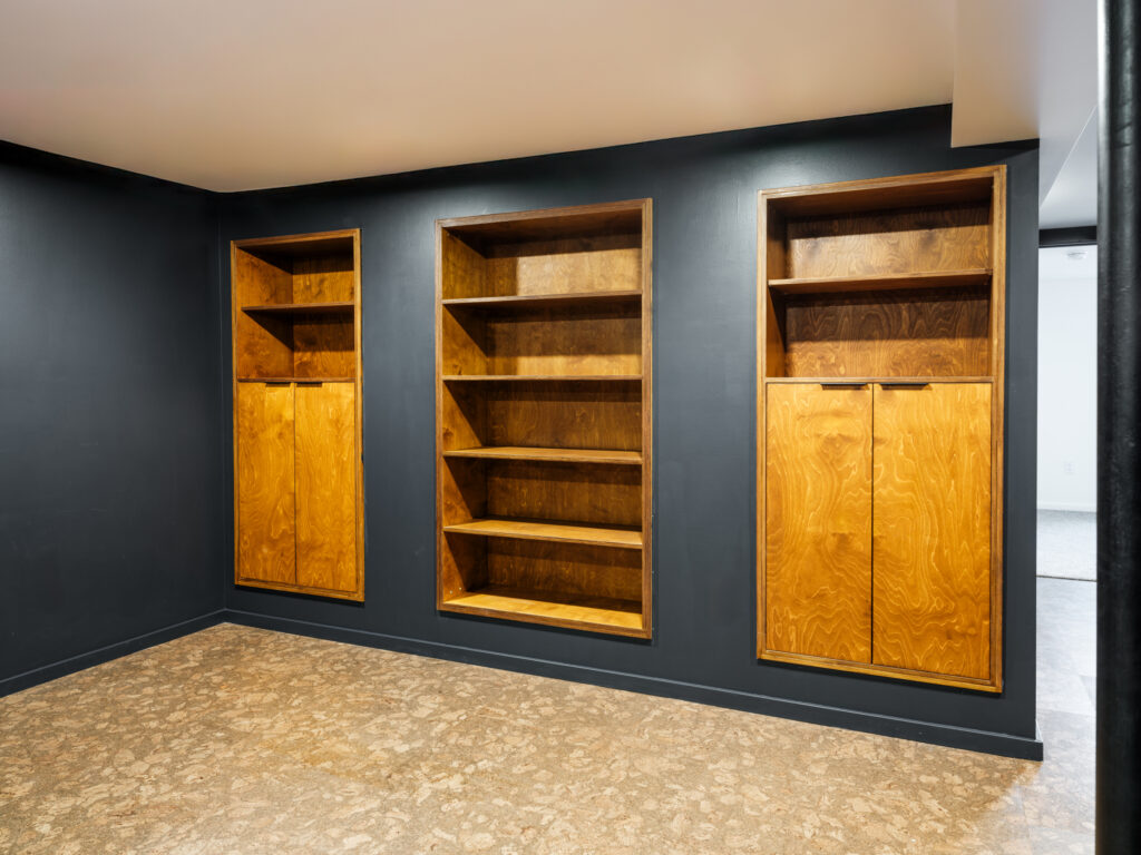 1206 N Cedarview, basement rec room cabinets