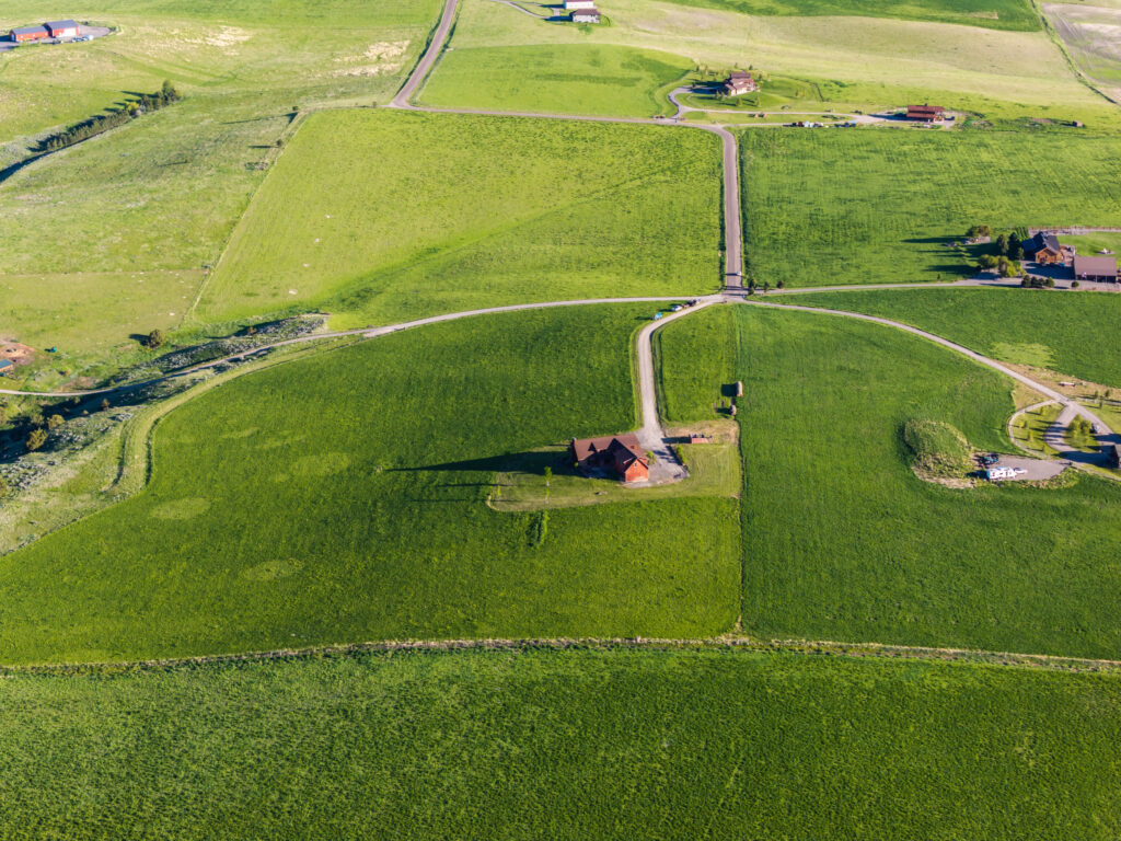 935 Bates Rd, aerial farmland