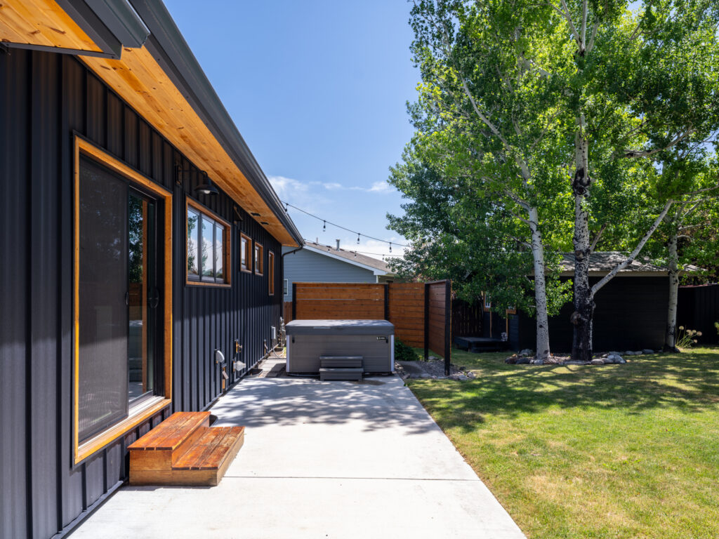 1206 N Cedarview, back patio with hot tub