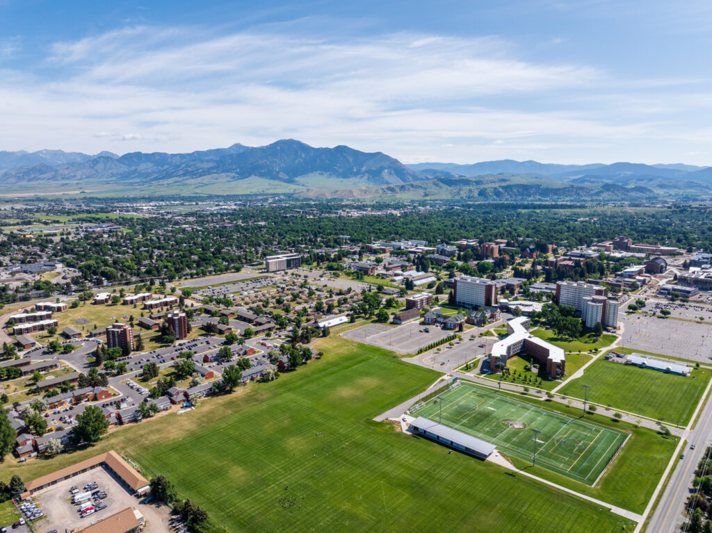 701 S 14th, aerial of MSU fields