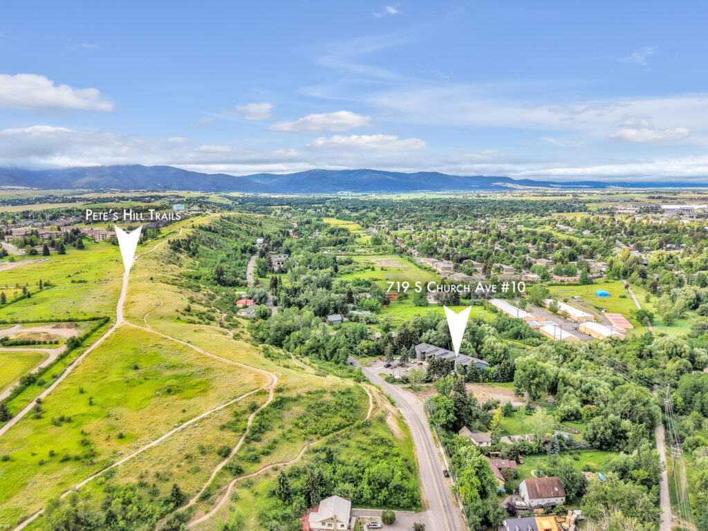719 S Church #10, aerial with arrows
