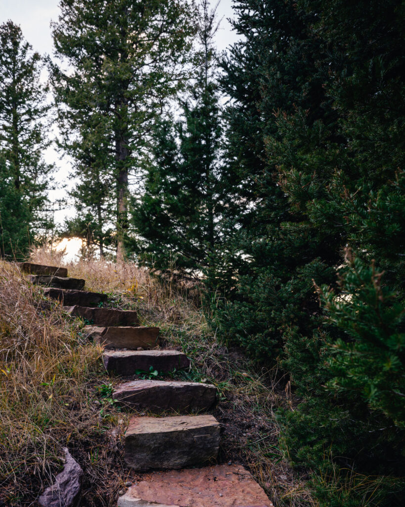 1055 Skywood Rd, stone step detail
