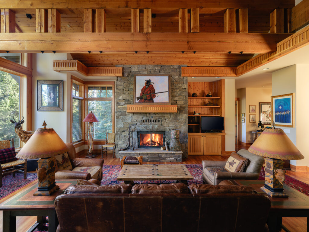 1055 Skywood Rd, living room with fireplace