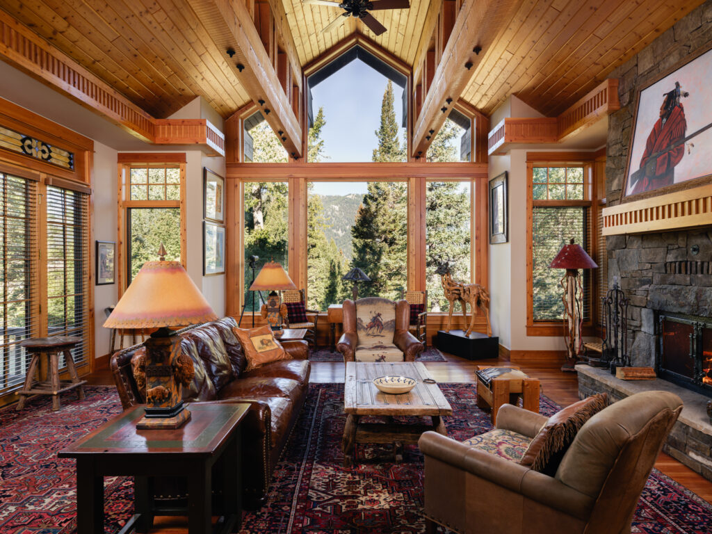 1055 Skywood Rd, living room facing picture windows