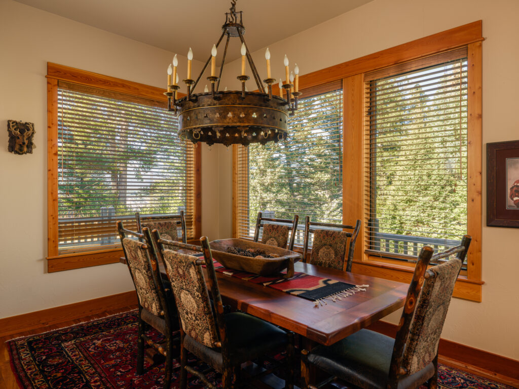 1055 Skywood Rd, dining room with chandelier