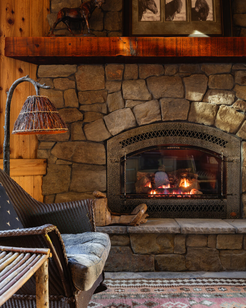 1055 Skywood Rd, sunroom fireplace close up