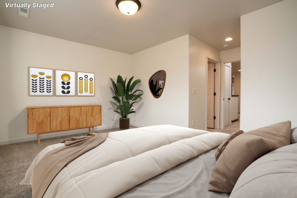 935 Forestglen Dr, Unit D - primary bedroom, staged