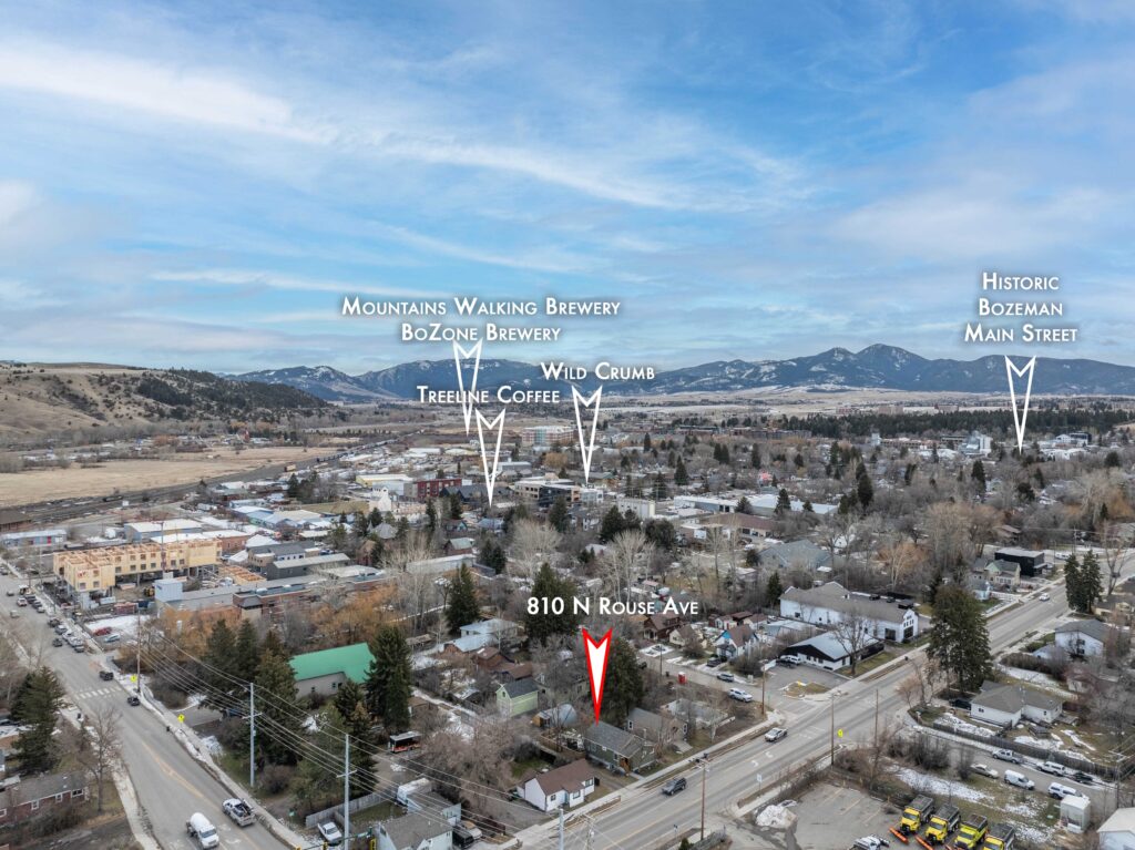 810 N Rouse - Aerial with arrows