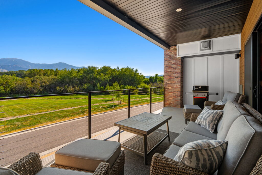 211 Bridger Vale - back deck and lawn